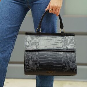 Modern Picnic | The Large Luncher Lunch Bag | Faux Crocodile